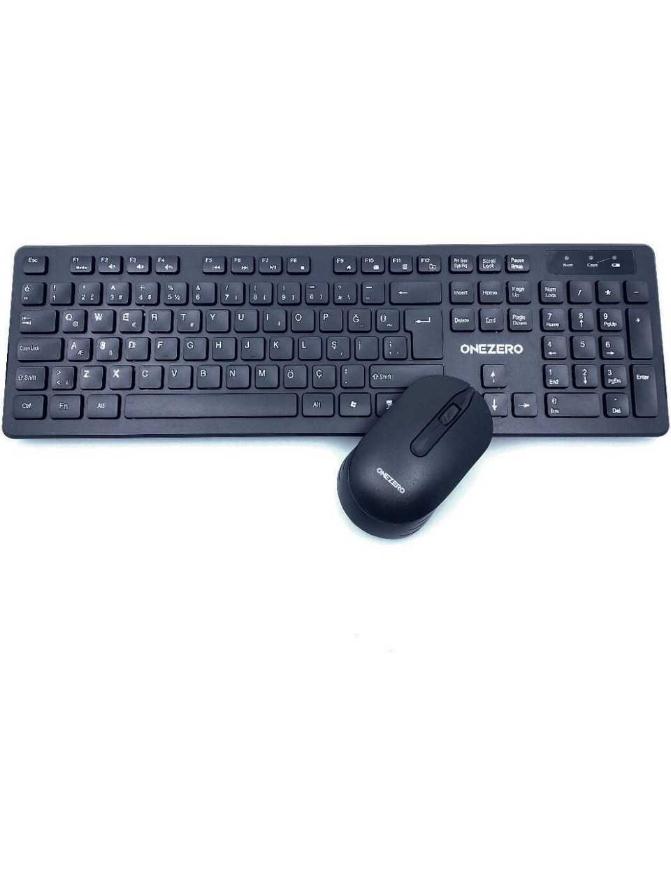 OneZero Kablosuz Klavye ve Mouse Set Siyah Şık Tasarım ve Kolay Kullanım  - ZR-700